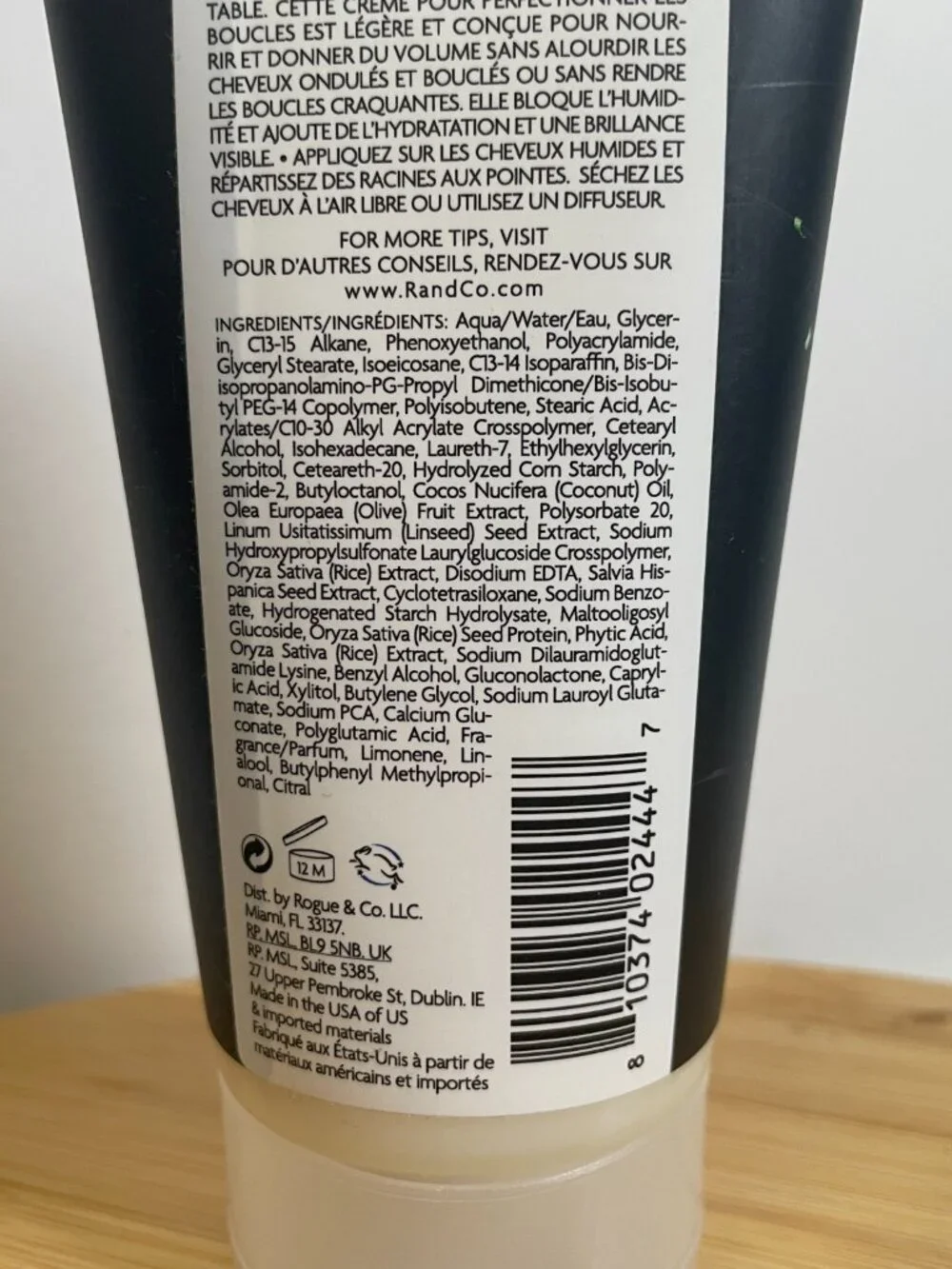 R+CO Turntable Curl Defining Creme 5.0 Fl Oz Vegan UV Protection Lightweight